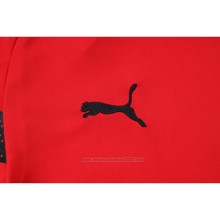 Chandal del AC Milan Manga Corta 2022-2023 Rojo - Pantalon Corto